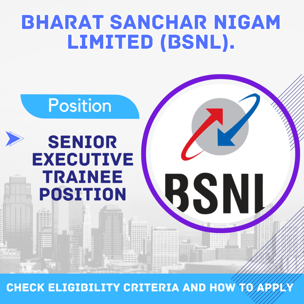 Bharat Sanchar Nigam Limited (BSNL), BSNL chooses Senior Executive Trainees, 558 candidates, learn how BSNL chooses Senior Executive Trainees, thoroughly read through them if you're interested.