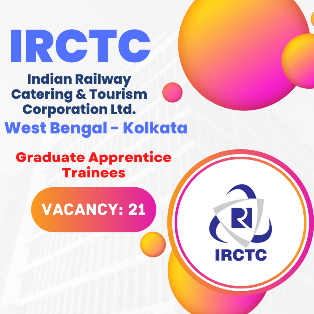 Indian Railway Catering & Tourism Corporation Ltd. (IRCTC) Apprentice Recruitment. - Educational qualification required and other details, in brief, for informational purposes only in the interest of the job-seeker.