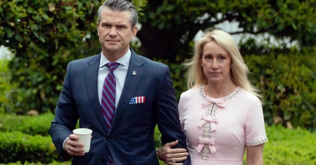 Hegseth and his wife jennifer rauchet, who reportedly was part of the second signal chat, attended the white house easter egg roll